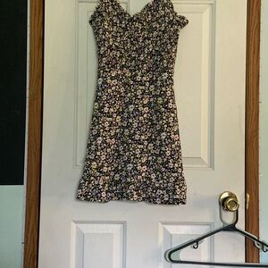 Floral Black Dress